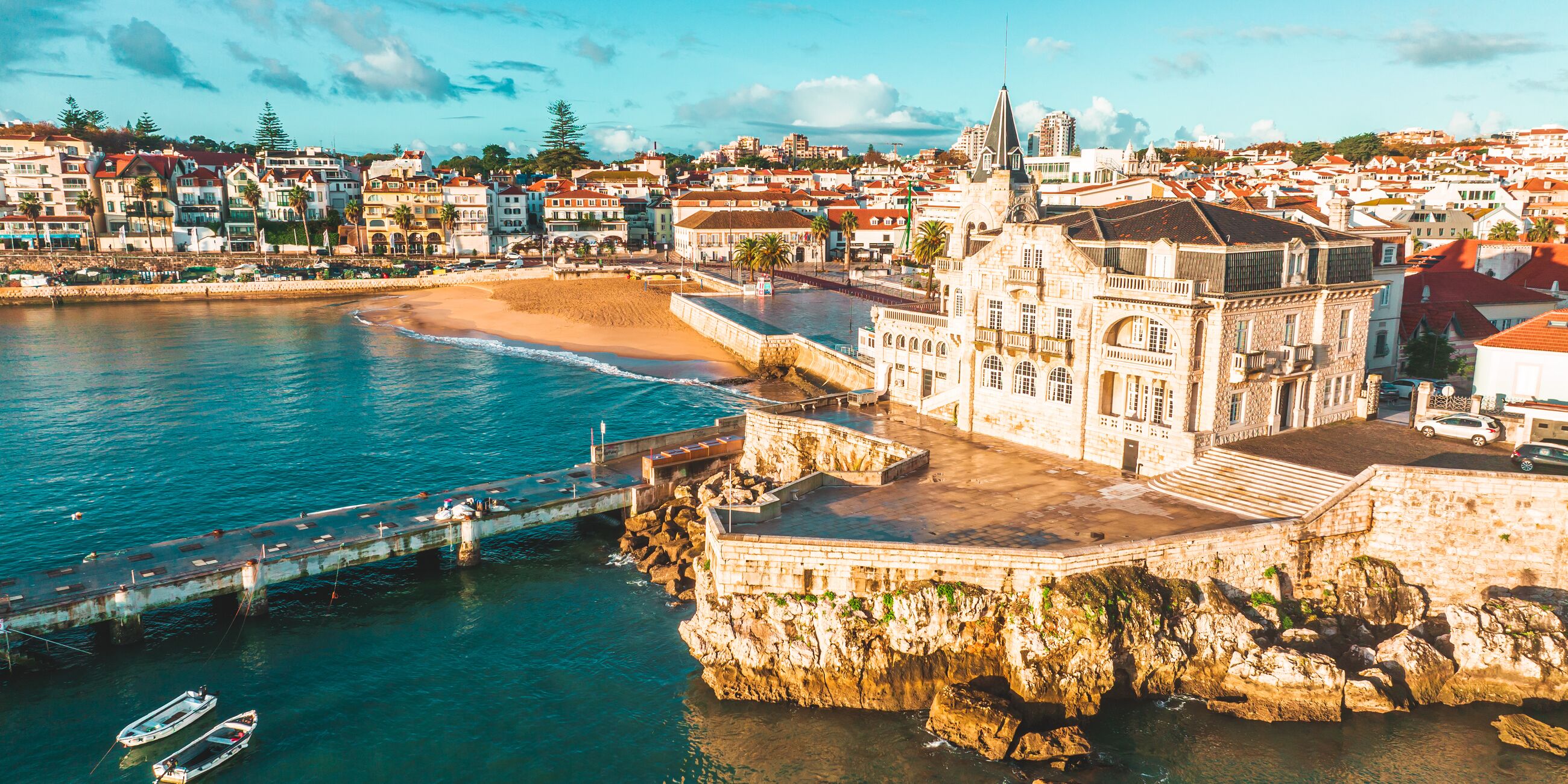 View of Beach in Cascais, Lisbon, Portugal
