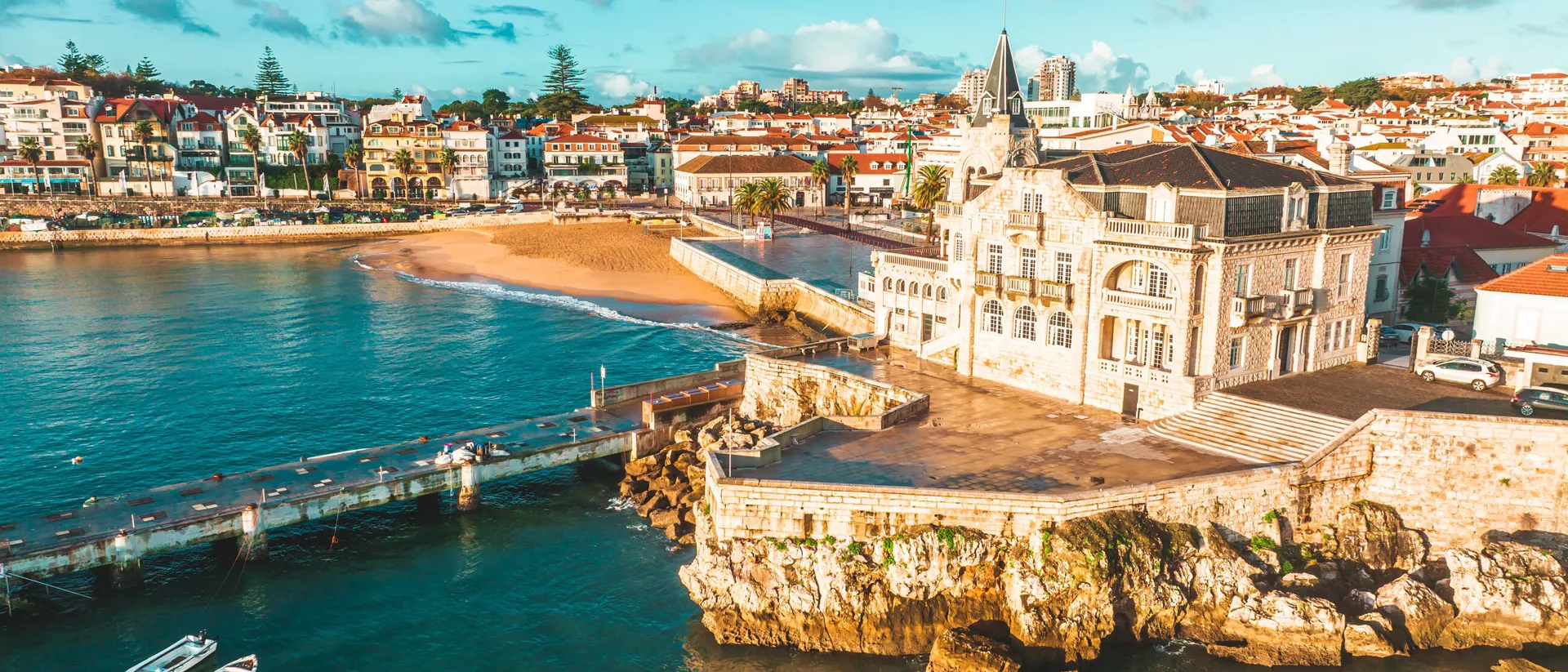 View of Beach in Cascais, Lisbon, Portugal