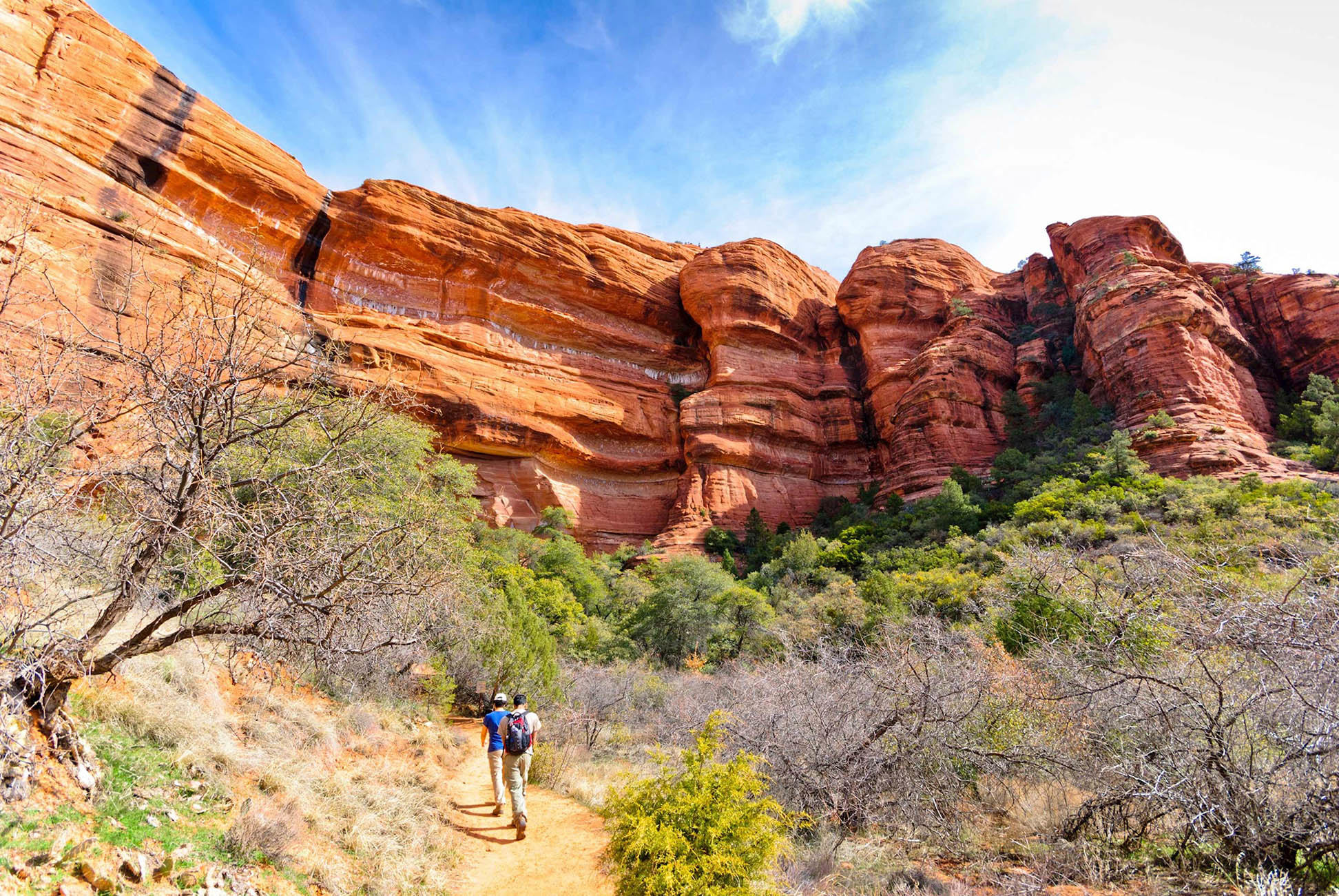 People hiking through Red Rock Sedona, Arizona, USA