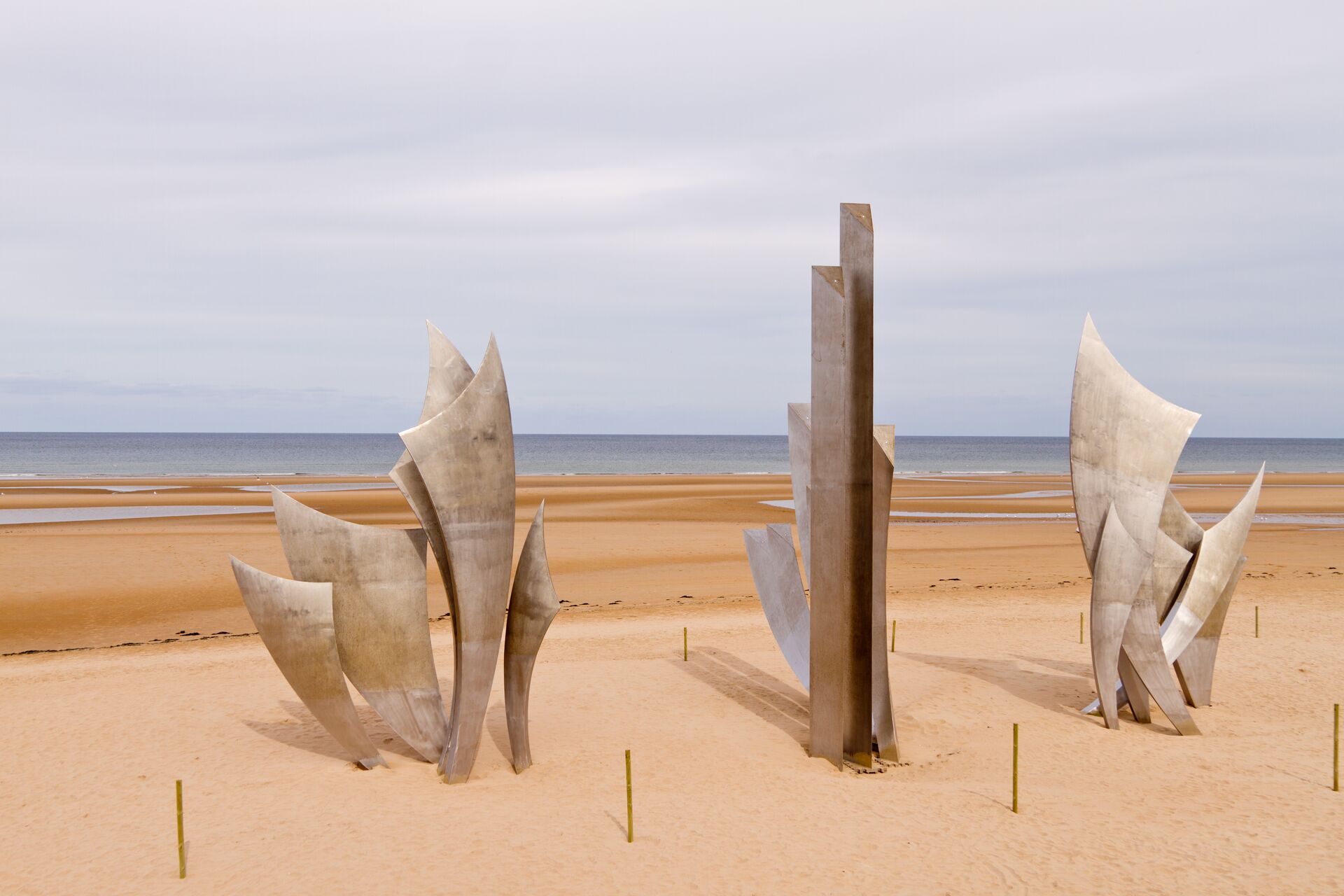 A monument celebrating the Normandy Beach Landings