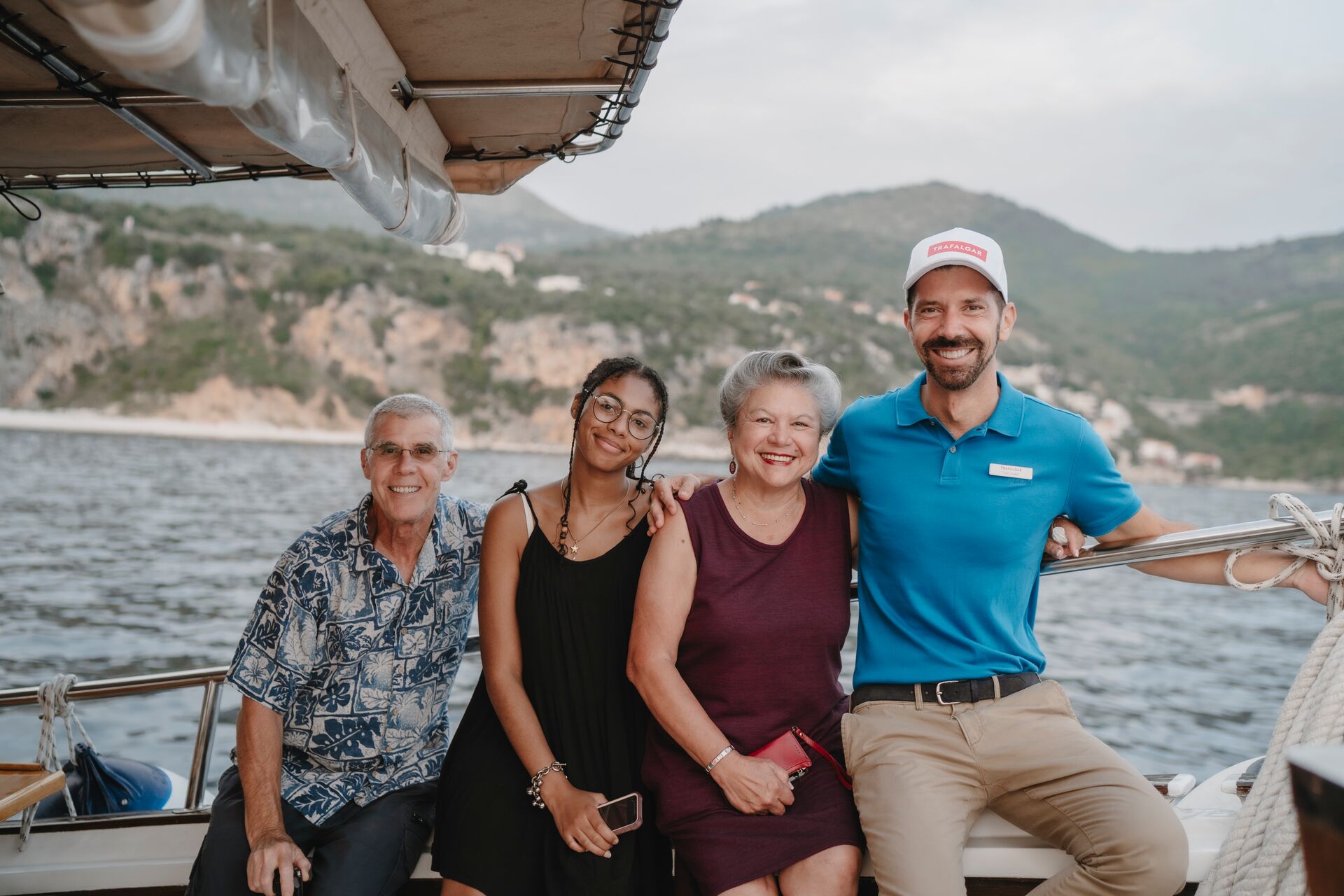 Trafalgar guests on ship alongside Director