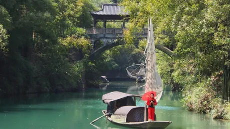 Boat on Yangtze River in China