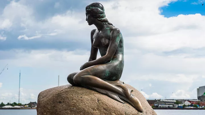 Statue of the Little Mermaid in Copenhagen, Denmark