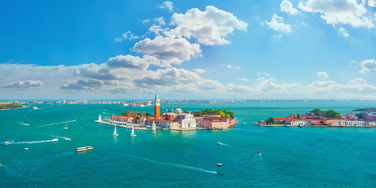 The Lagoon in Venice, Italy on a sunny day
