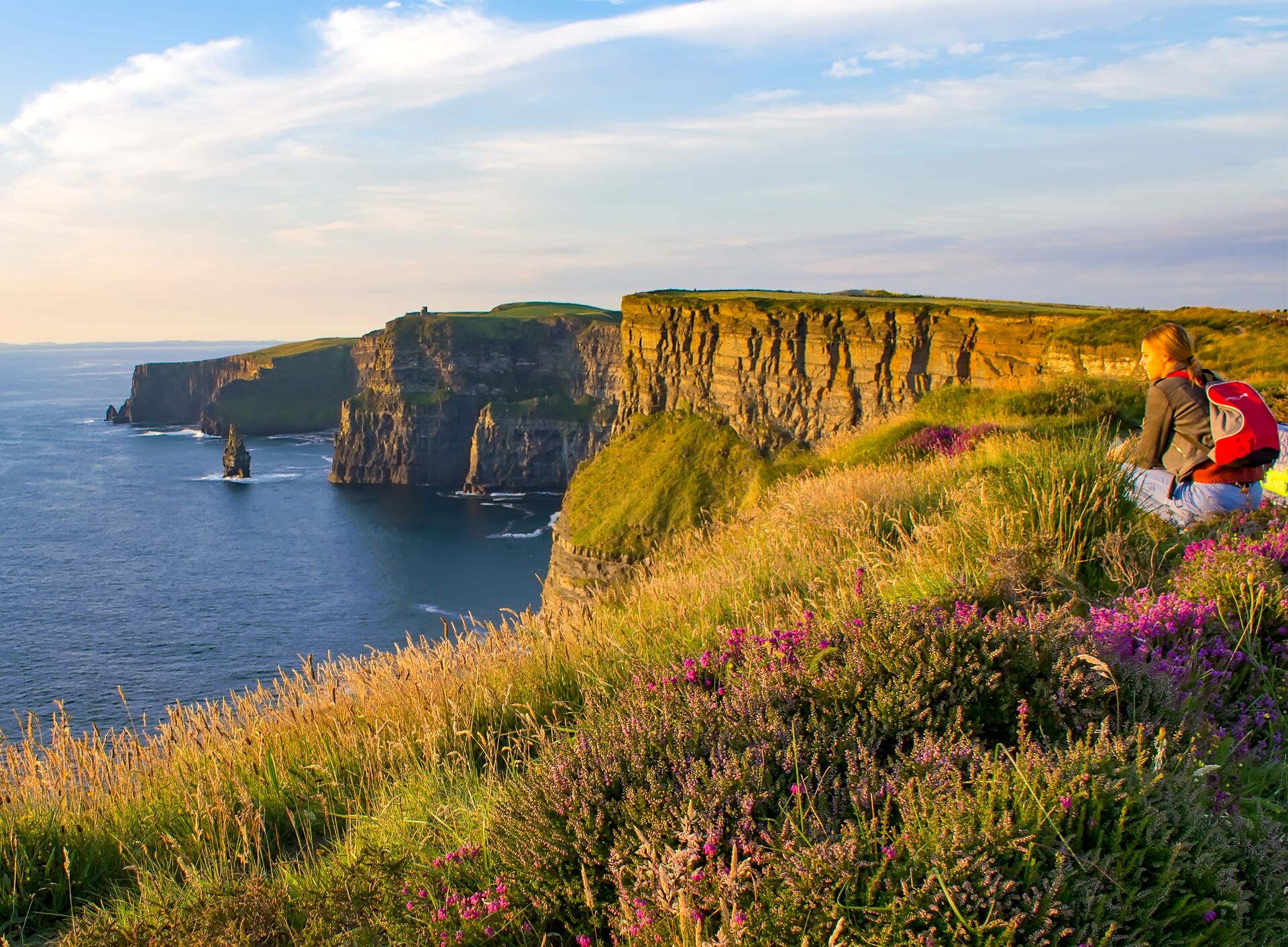 Large Young Woman At Cliffs Of Moher, Ireland 1144162523