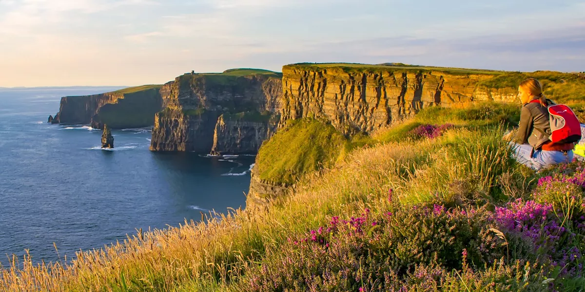 Large Young Woman At Cliffs Of Moher, Ireland 1144162523