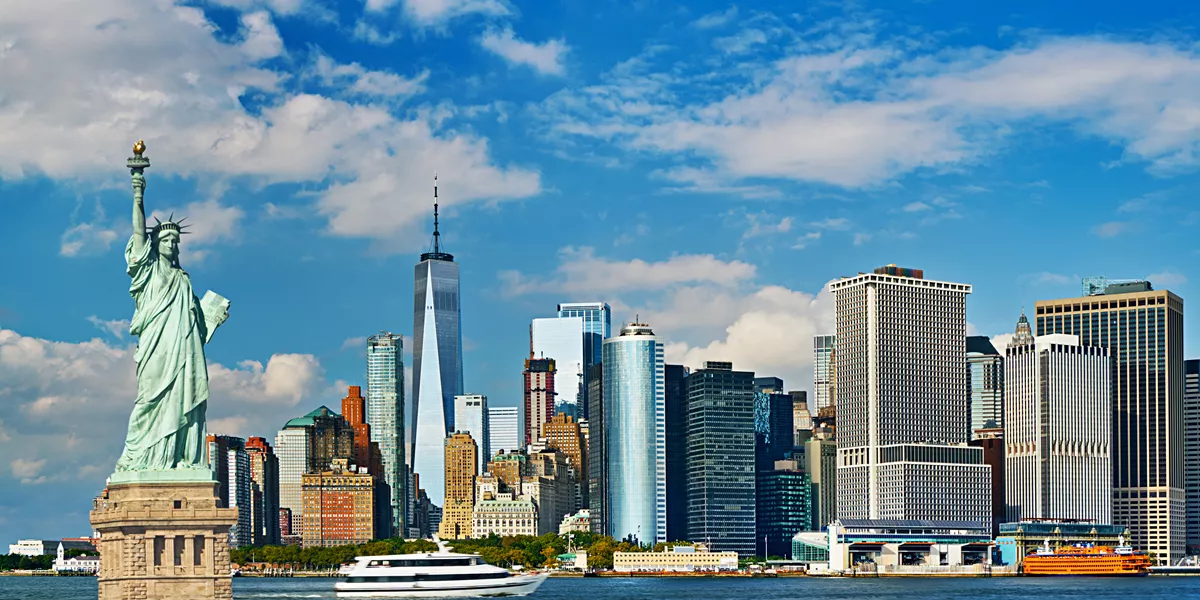 Concept Of New York City Statue Of Liberty Downtown 1269226133