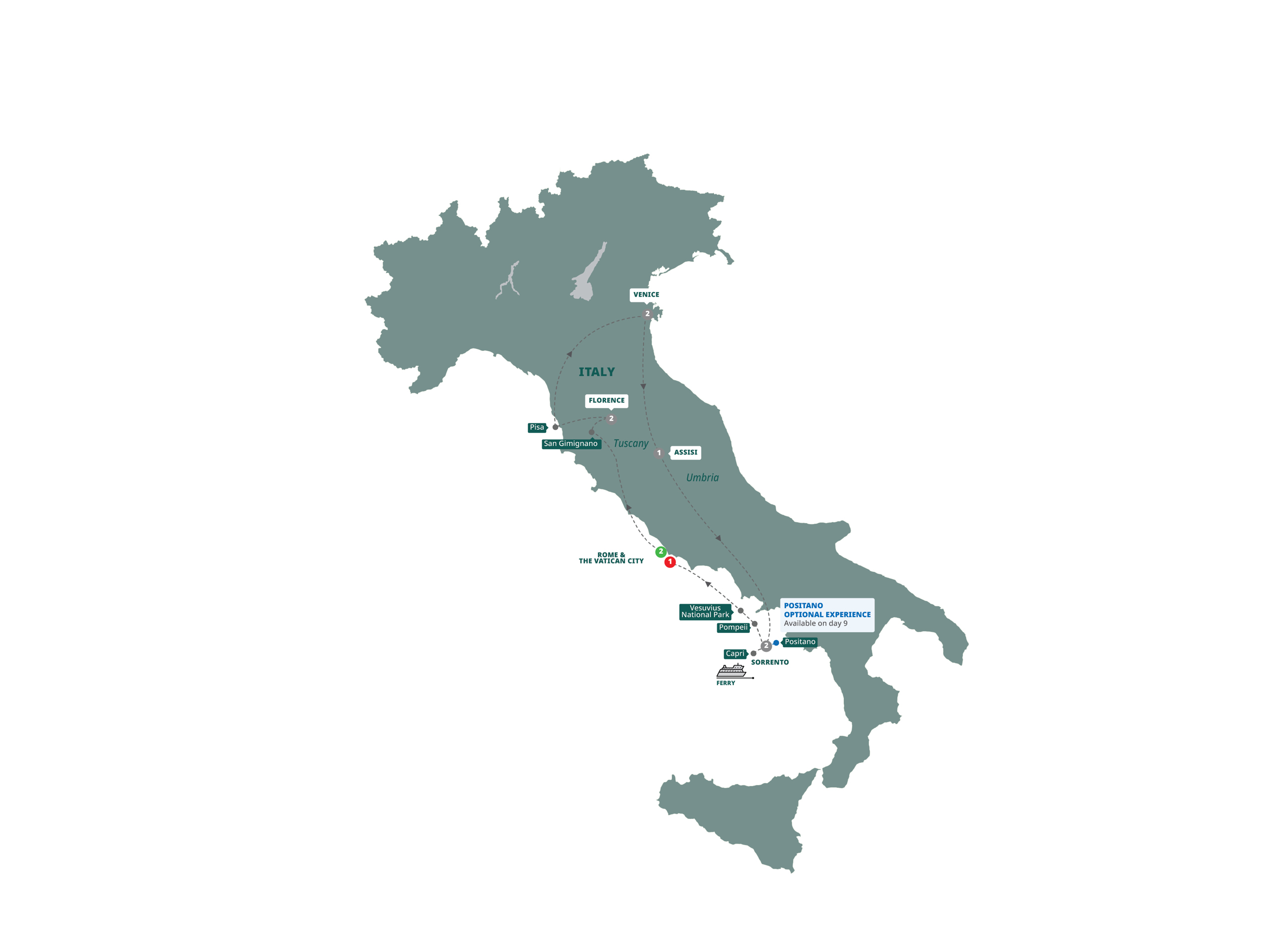 Map Best Of Italy Guided Tour Small Group E922 27