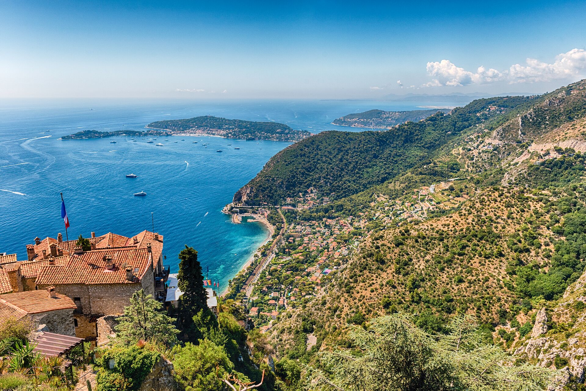 View over the coastline of the French Riviera, France