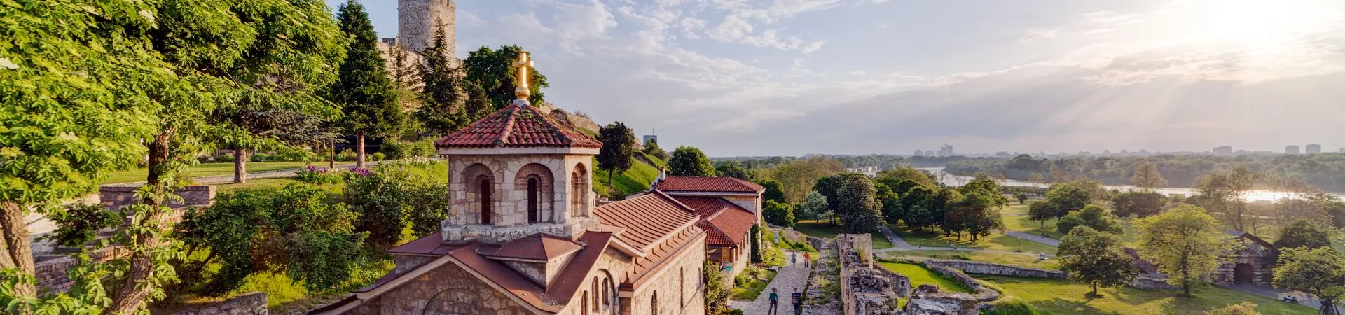 Fortress and Kalemegdan Park in Belgrade, Serbia