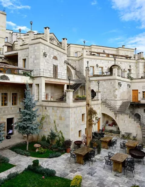 Exterior of Exedra Hotel, Cappadocia, Turkey