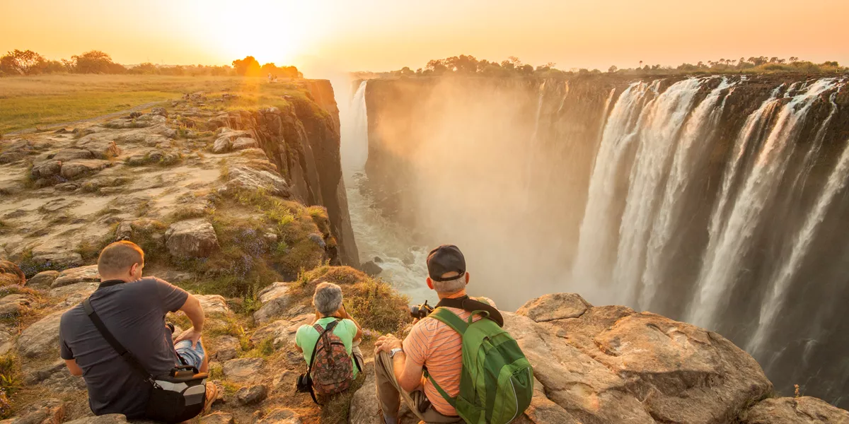 Sunset At Victoria Falls 545179909
