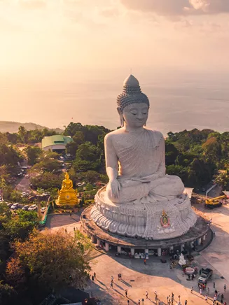 Aerial view of the Big Buddha, Phuket