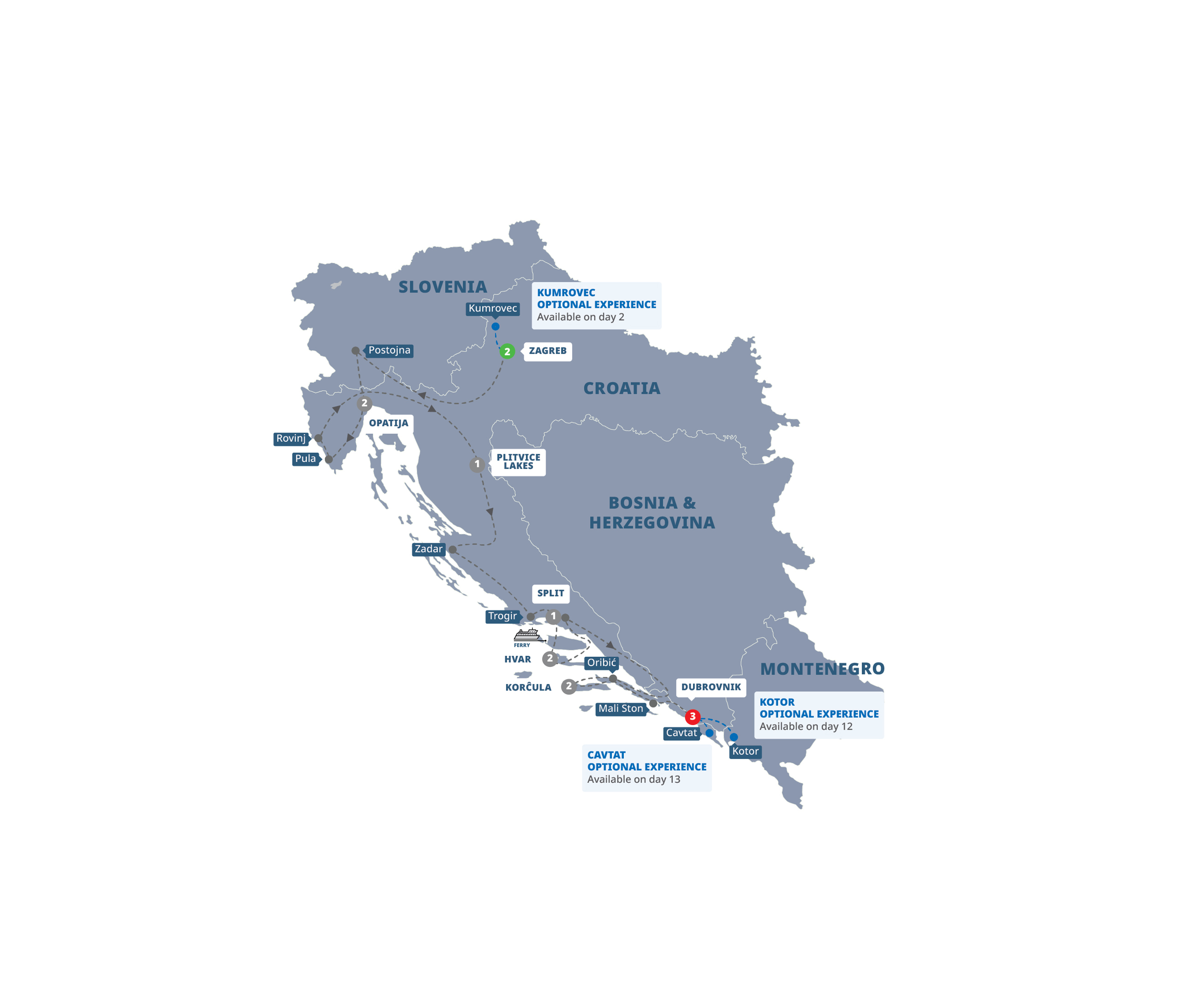 Map Country Roads Of Croatia Guided Tour E962 27