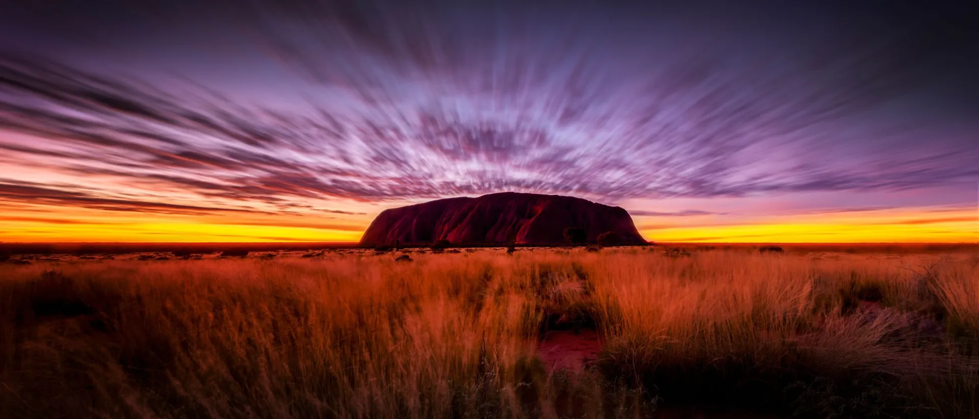 A beautiful sunrise in Uluru
