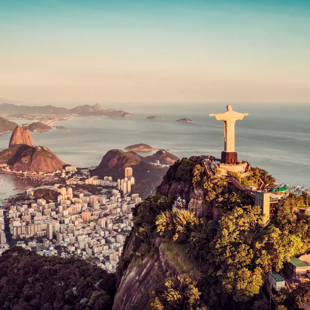 Aerial Panorama Of Botafogo Bay, Rio De Janeiro, Brazil