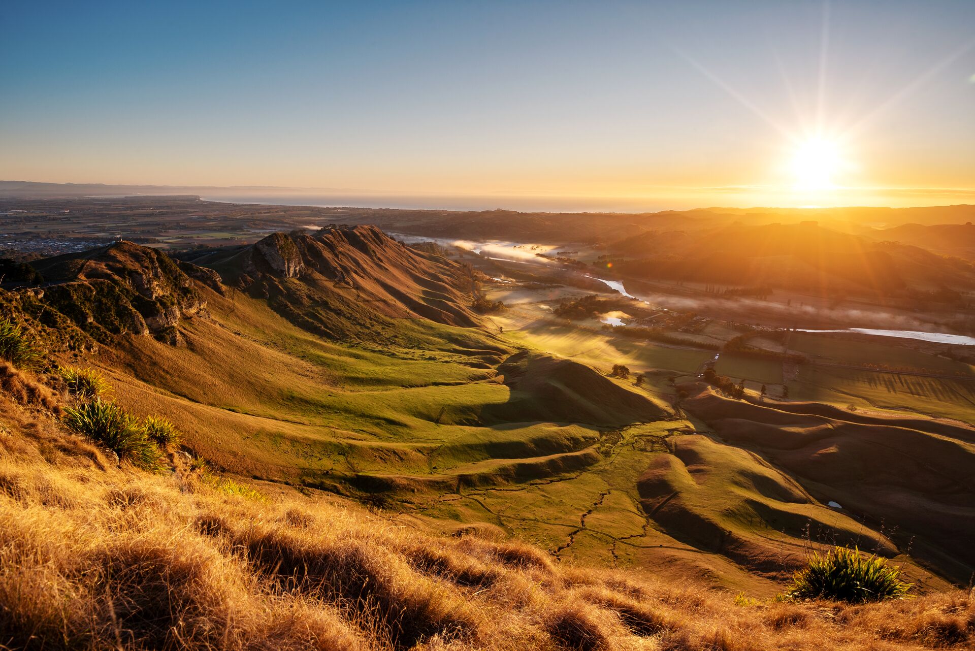 Sunrise at Te Mata Peak in New Zealand