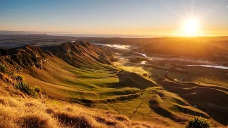 Sunrise at Te Mata Peak in New Zealand