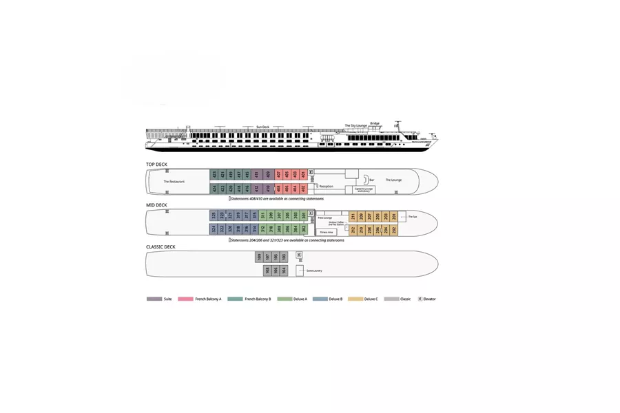 Trafalgar Dreamer Deckplan Outline 1 1