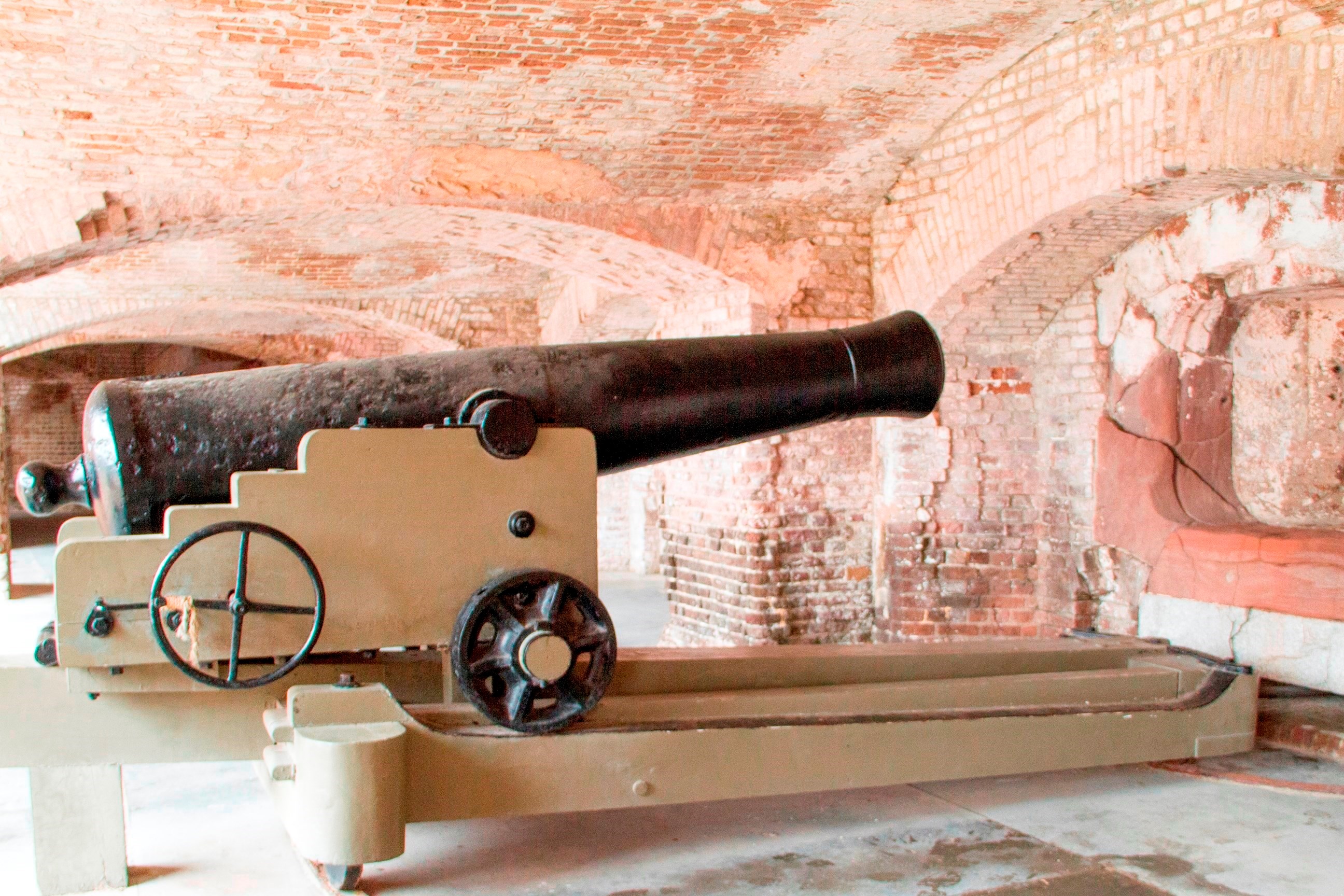 Cannon at Fort Sumter National Monument, Charleston, South Carolina, USA