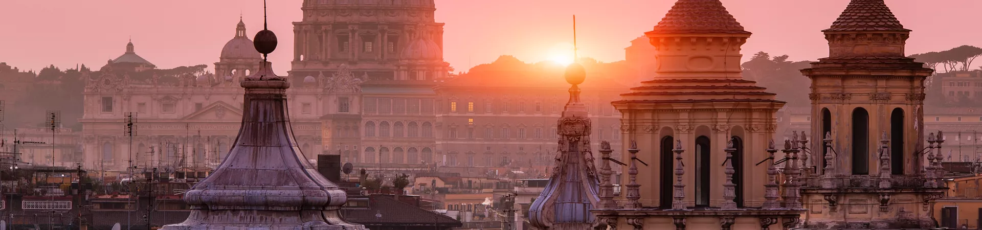 Landscape of Vatican on sunset