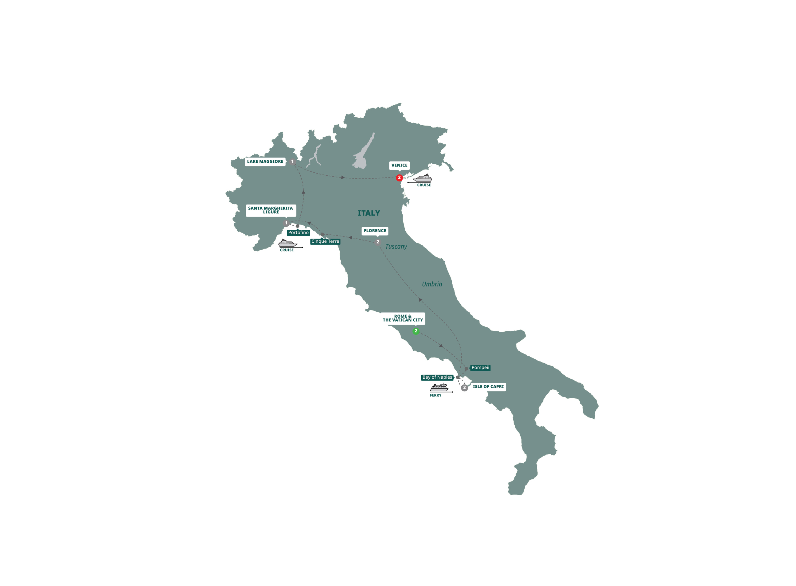 Map Treasures Of Italy Guided Tour E980 27