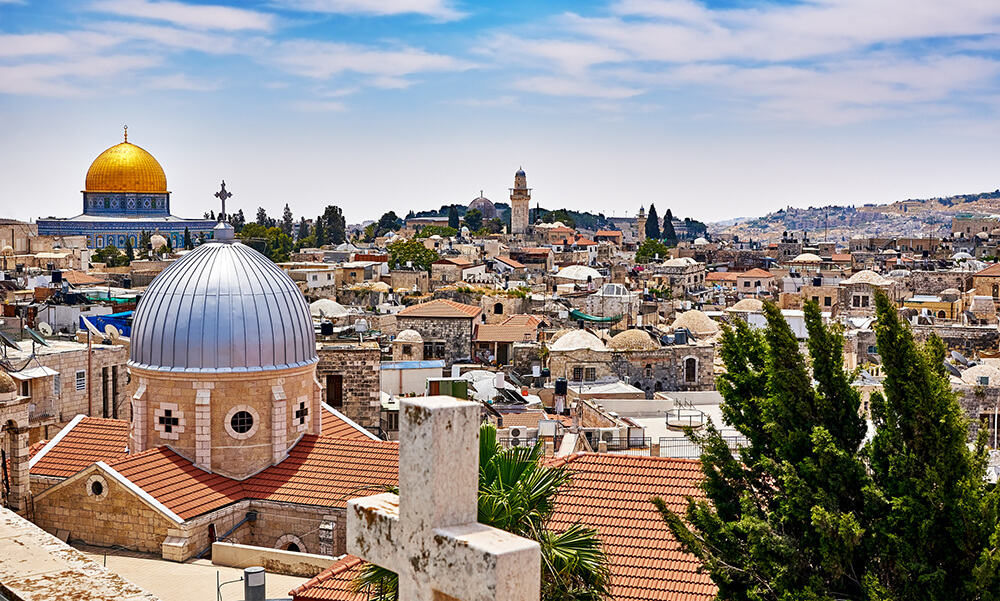 Roofs and buildings in Jerusalem