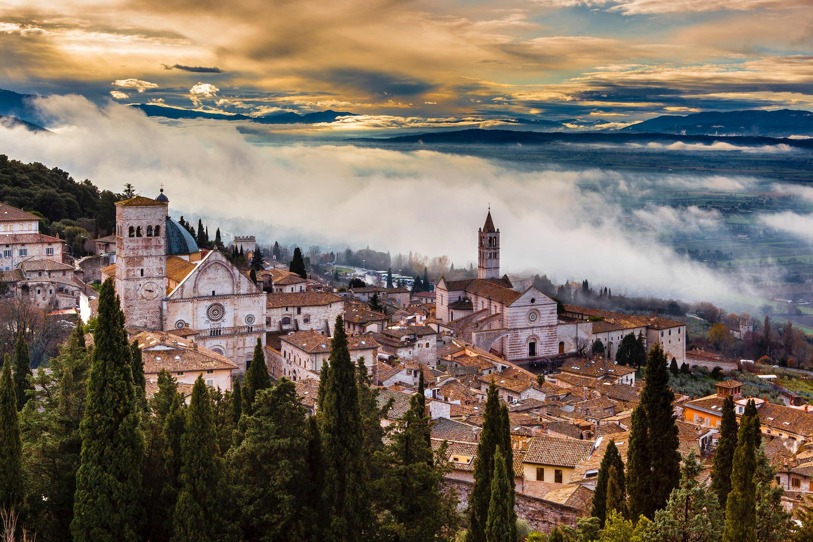 Cathedral and Basilica Saint Clare in Assisi, Italy
