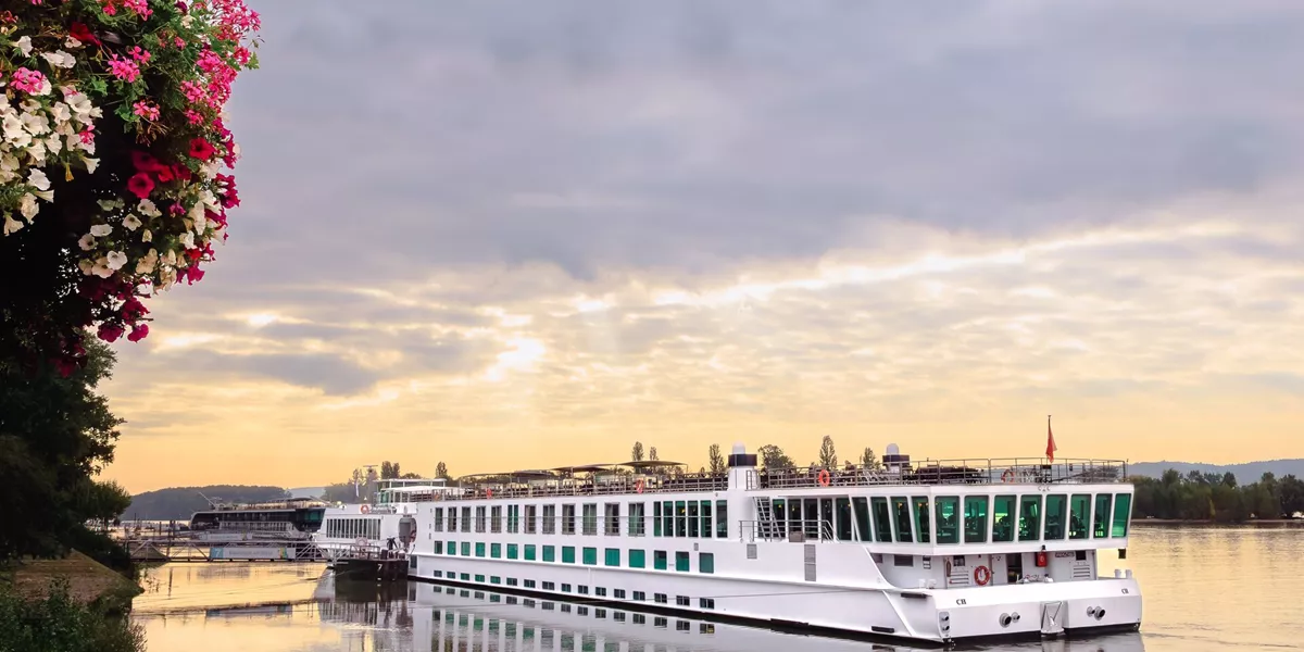 Large Boat Docked In Rüdesheim