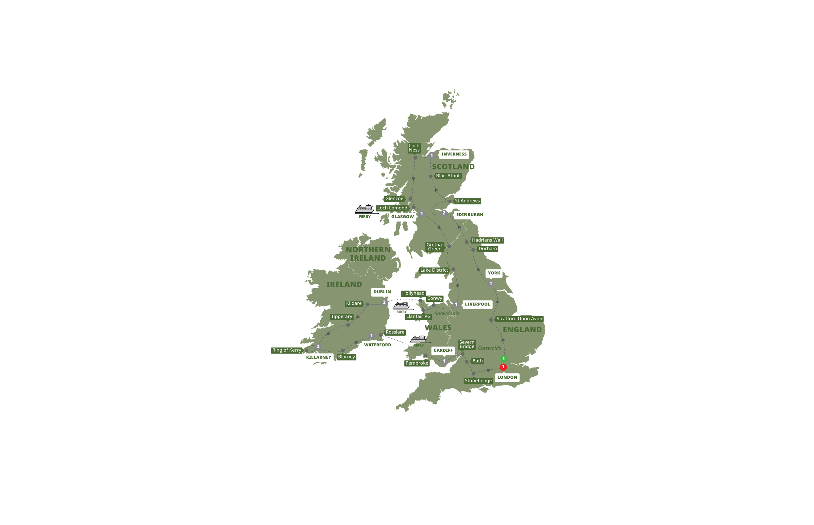 Map Britain And Ireland Explorer Guided Tour B904 27 USCA