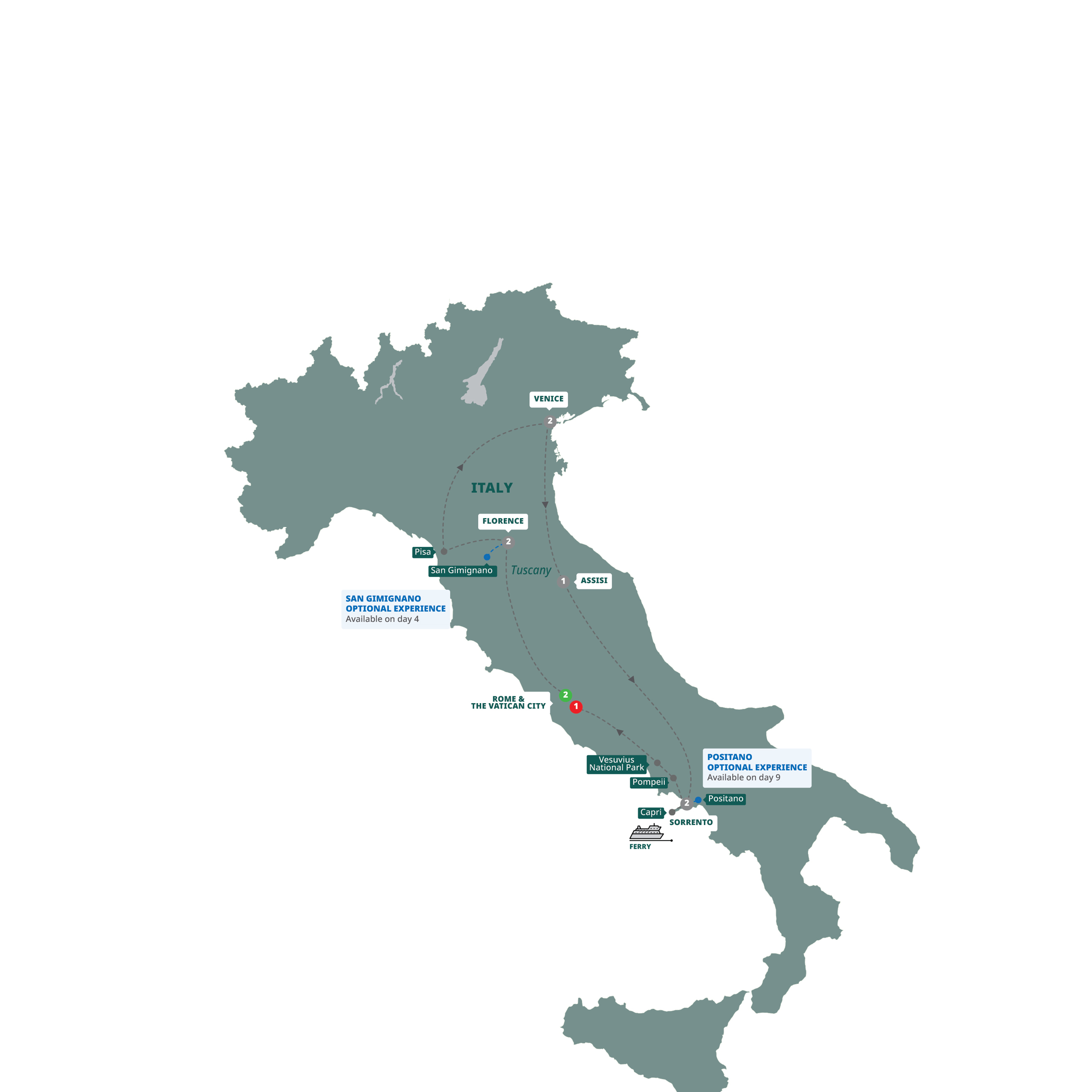 Map Best Of Italy Guided Tour Small Group YE922 27