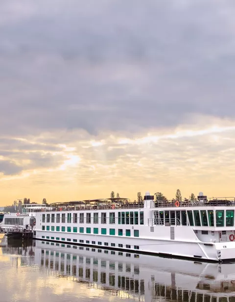 Boat Docked In Rüdesheim