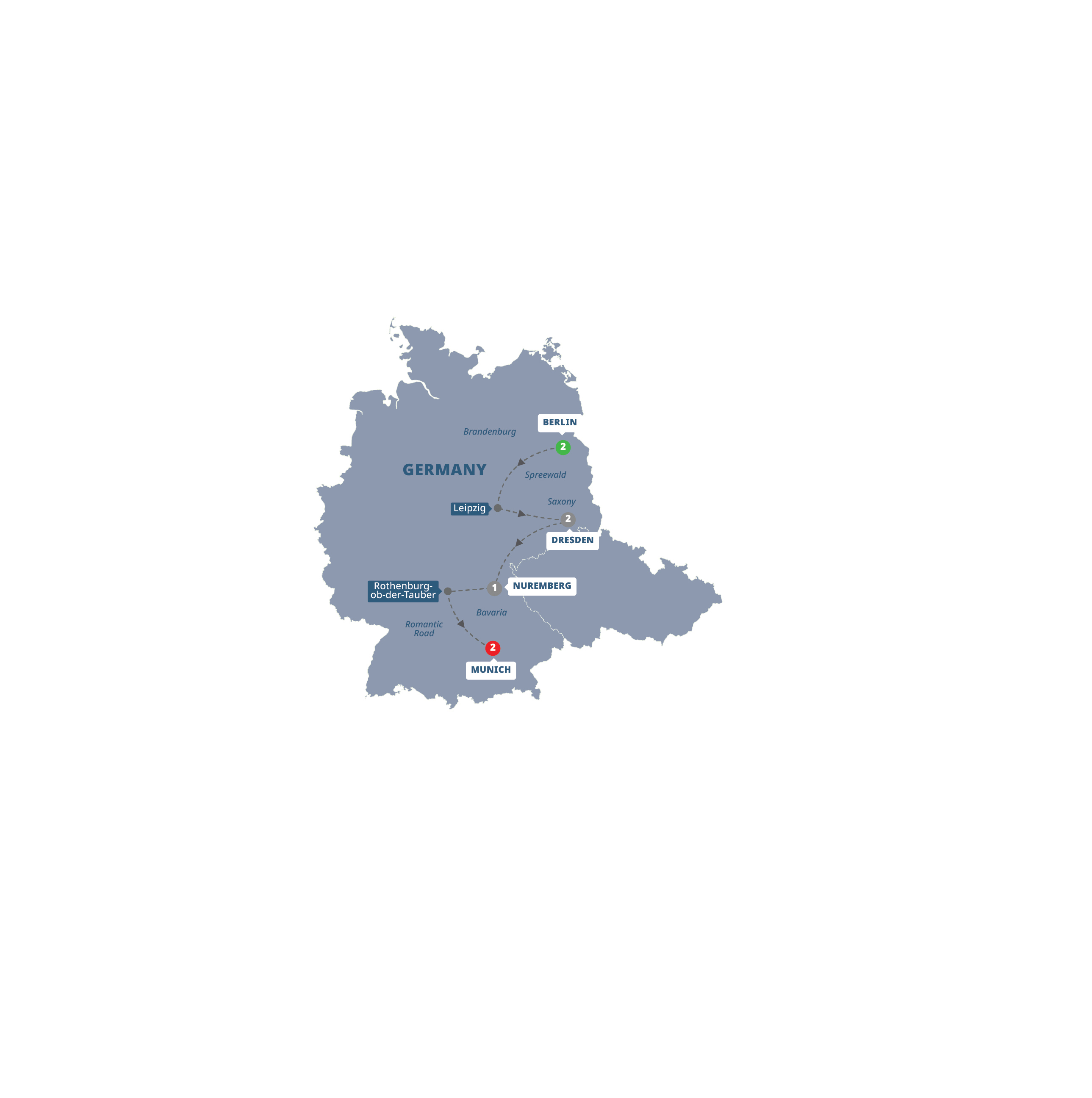 Map Christmas Markets Germany Guided Tour W500 27