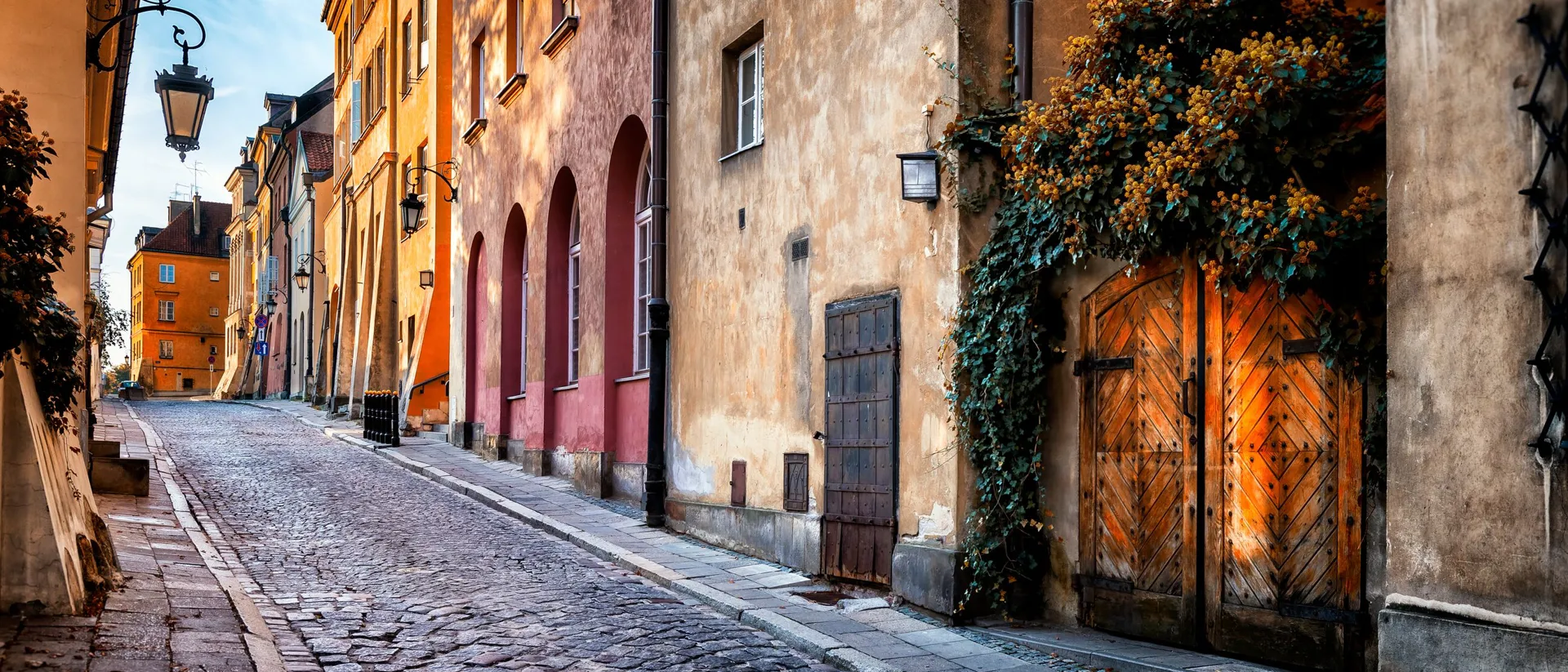 Street In The Morning In Warsaw Old Town Poland