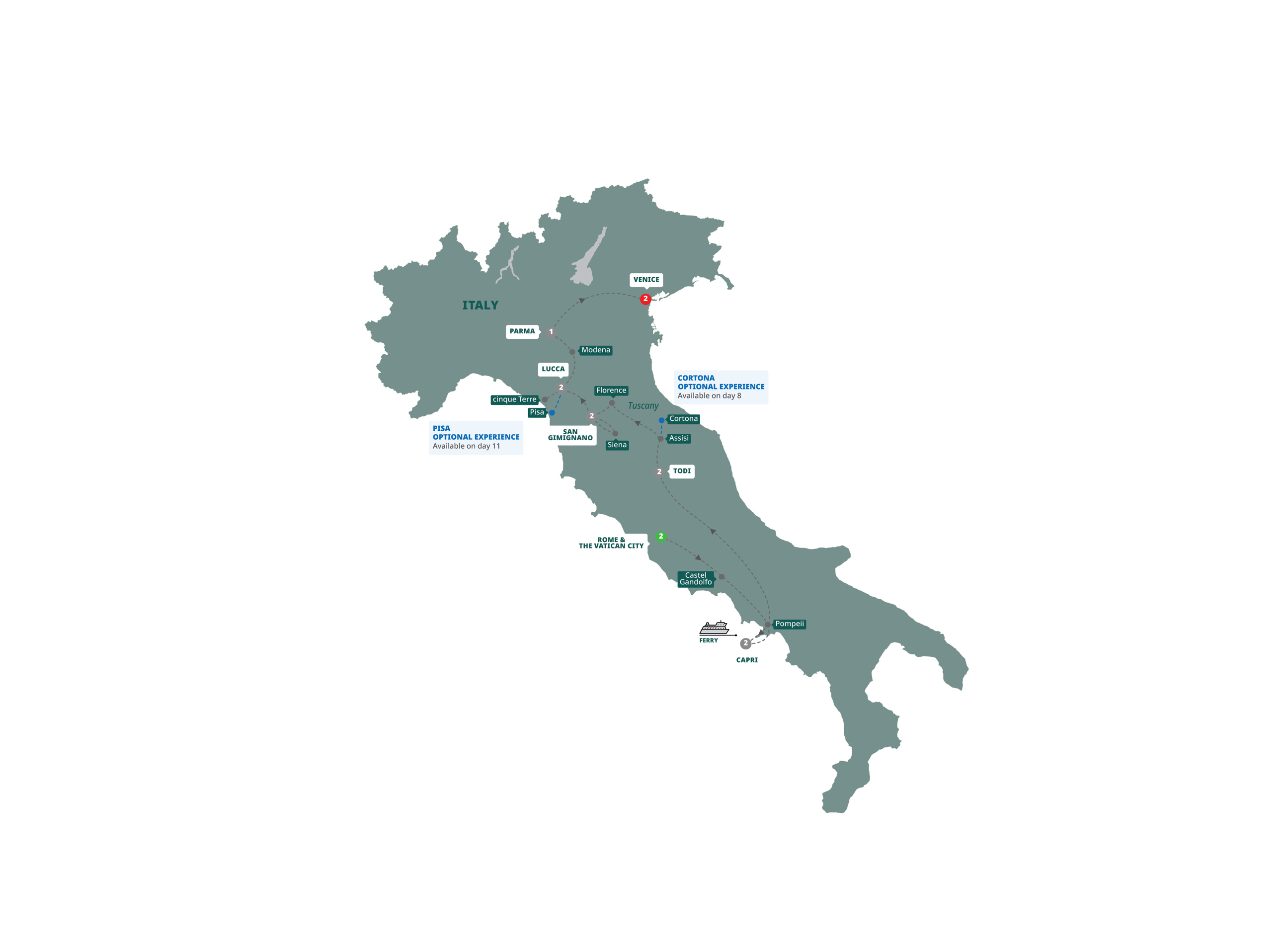 Map Country Roads Of Italy Guided Tour E722 27