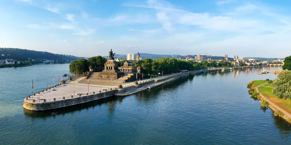 Confluence of the Rivers Rhine and Danube in Germany