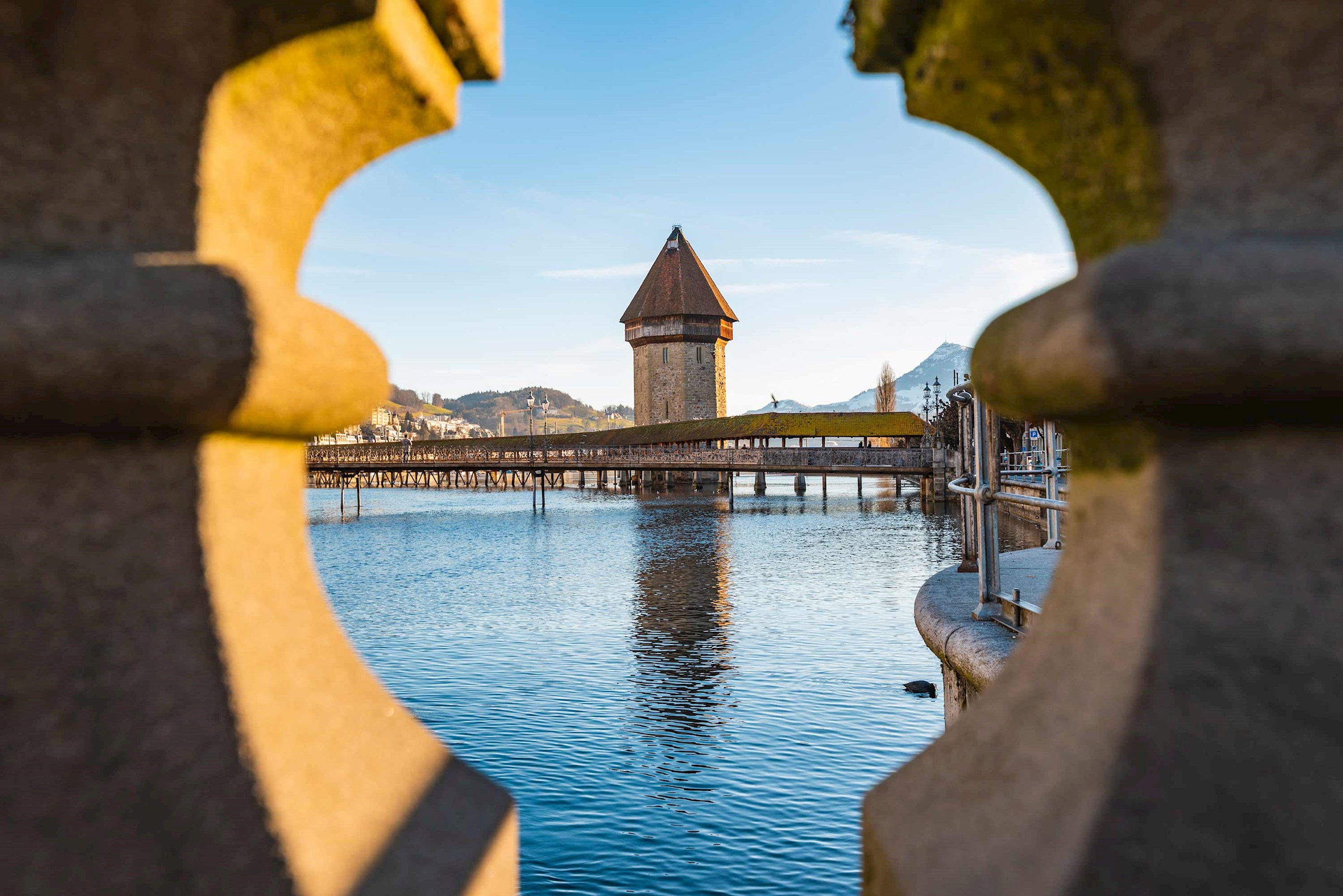 Chapel Bridge in Lucerne, Switzerland