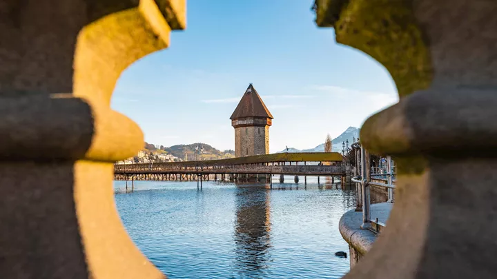 Chapel Bridge in Lucerne, Switzerland