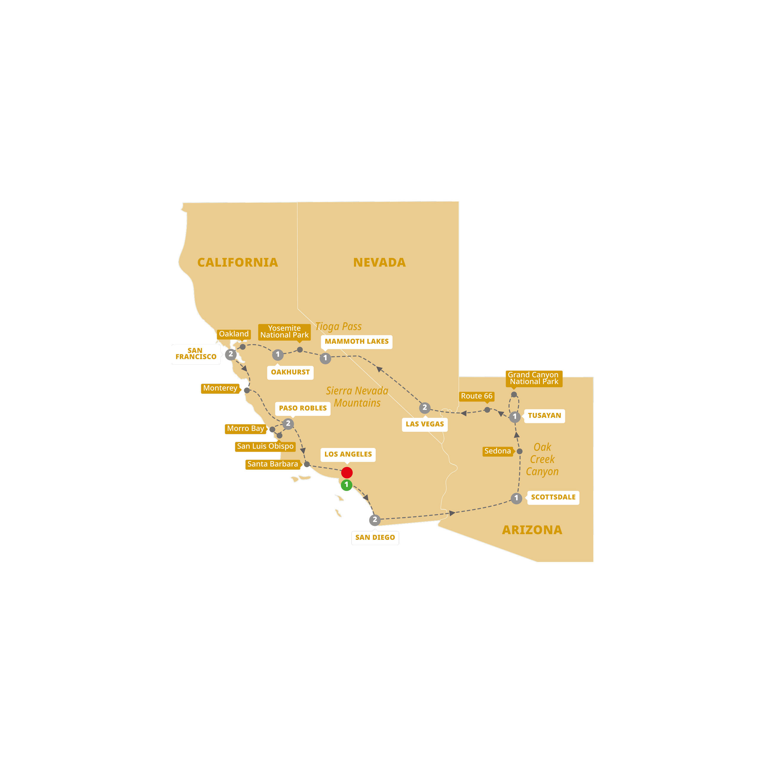 Western Discoverer Guided Tour Map 2026