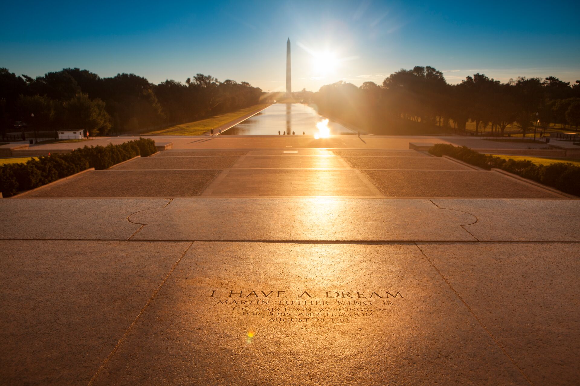 Lincoln Memorial Steps at dusk in Washington DC, USA