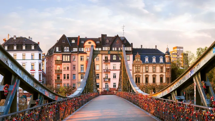 The Eiserner Steg Iron Bridge Frankfurt Hessen Germany