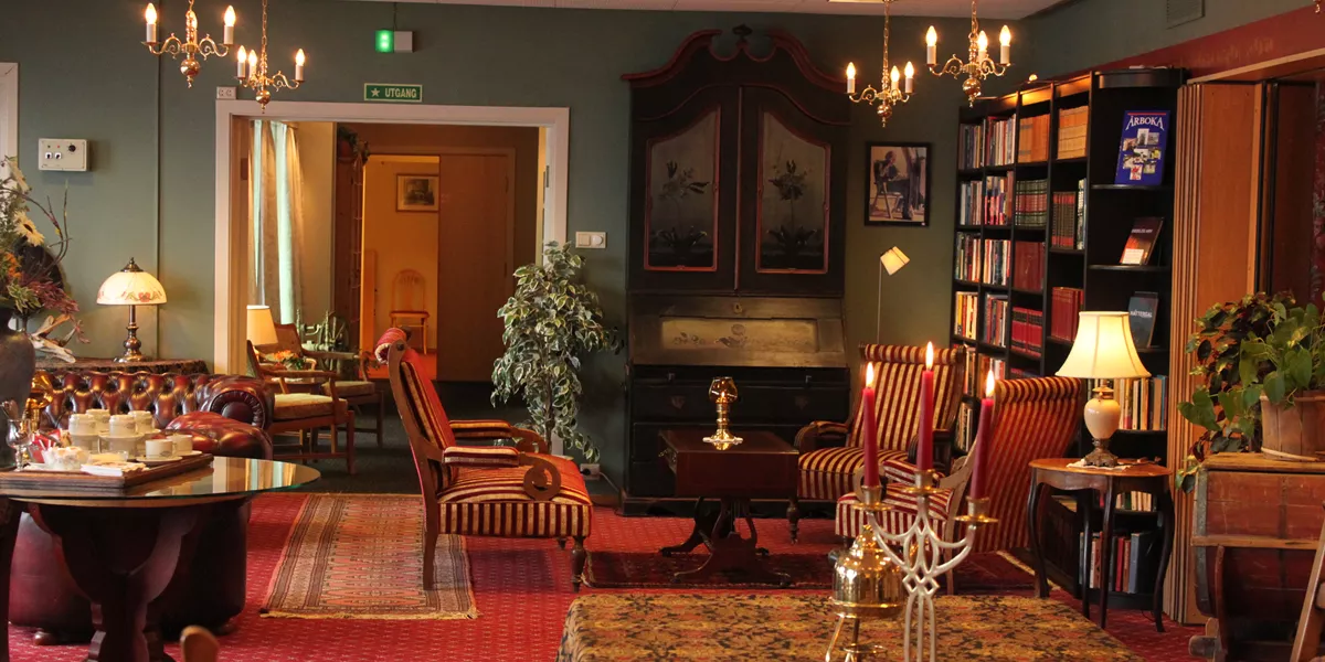 Red decor in Sognefjord Hotel, Norway