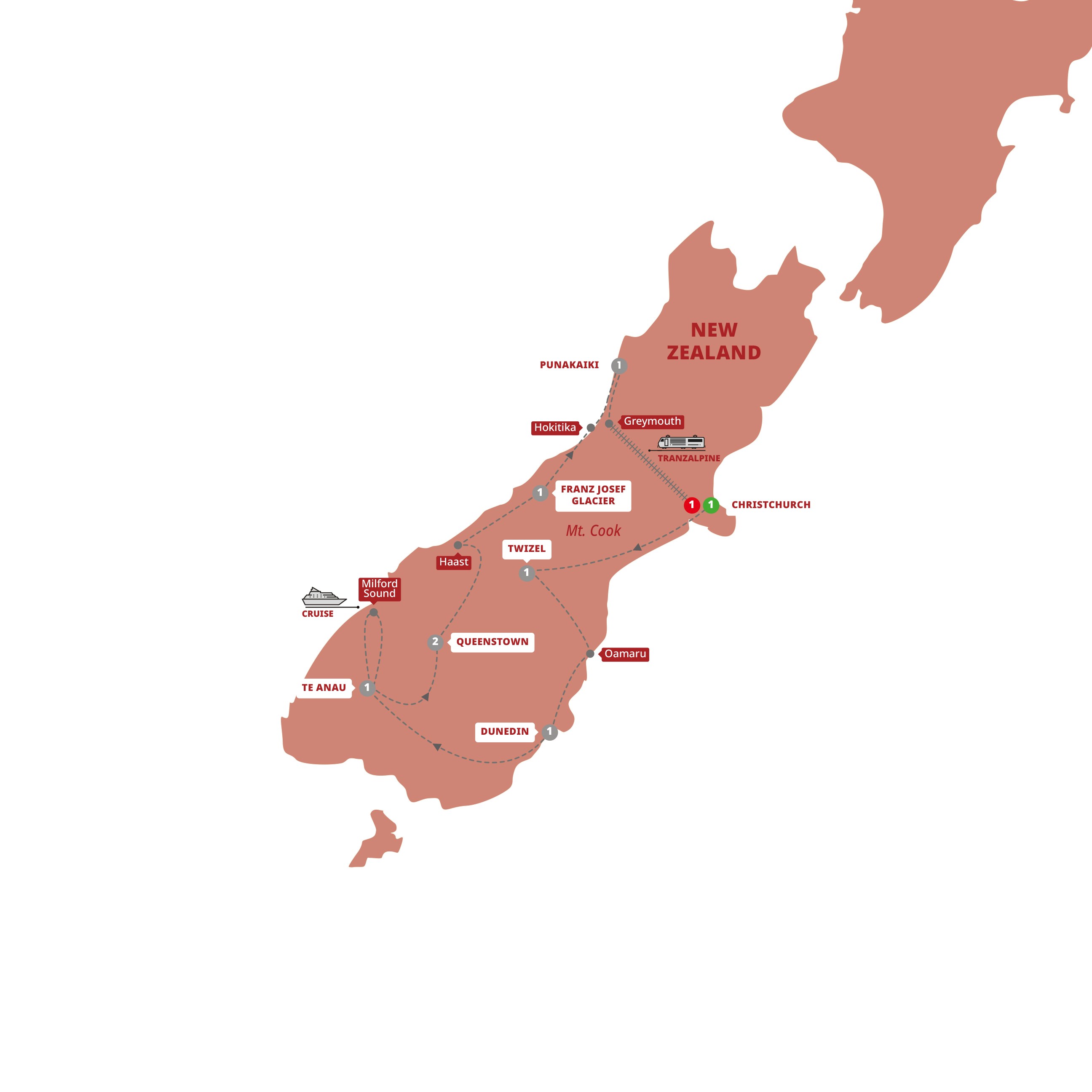 Southern Spectacular New Zealand Tour 2024 Trafalgar US