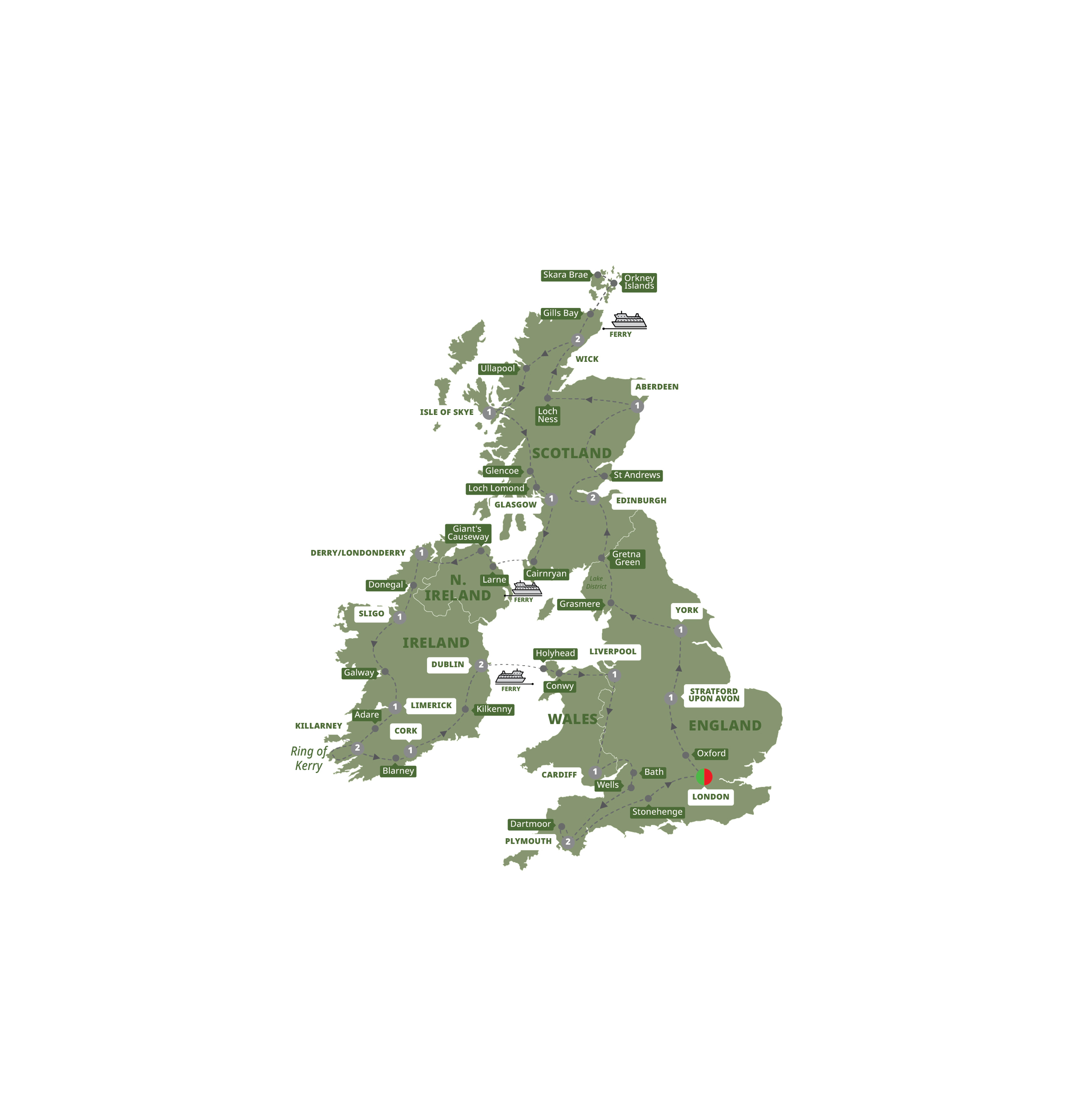 Map Britain Ireland Discovery Guided Tour B959 27