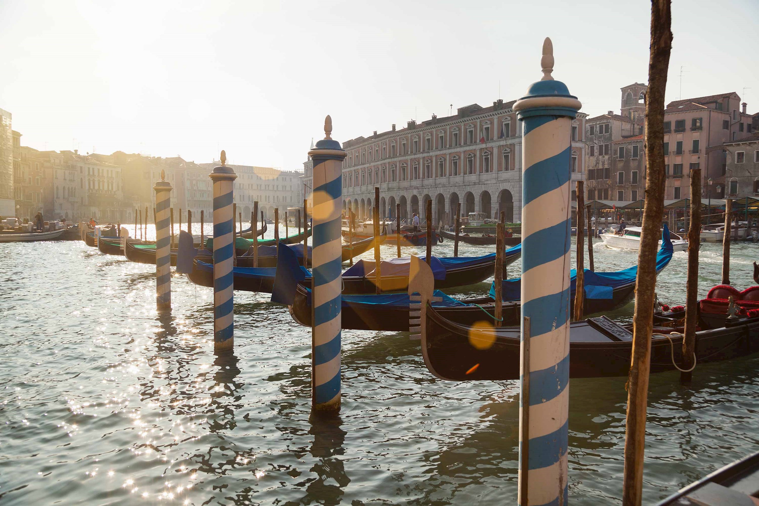 Gondola on the canal in Venice, Italy