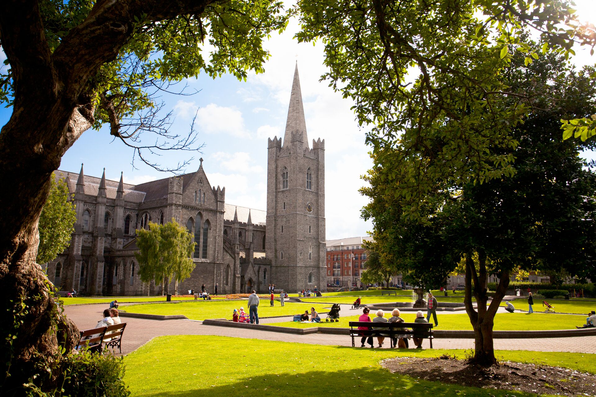 St Patrick's Park in Dublin, Ireland on a sunny day