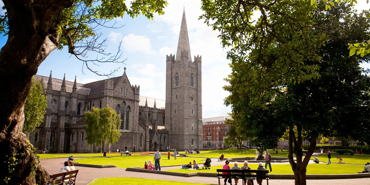 St Patrick's Park in Dublin, Ireland on a sunny day
