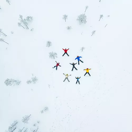 White Frozen Landscape ,Finnish Lapland, Finland