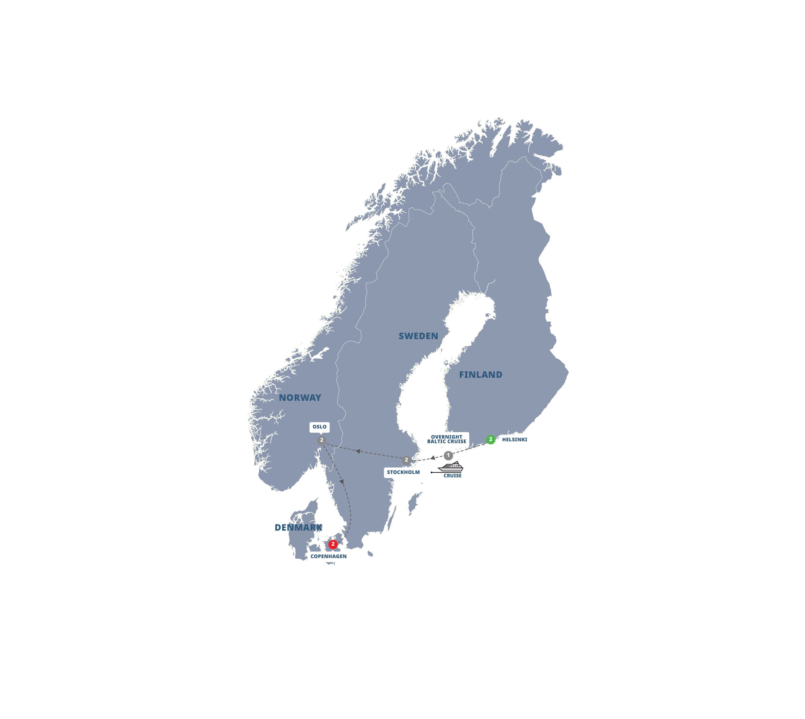Map Northern Capitals Women Only Guided Tour XE947 27