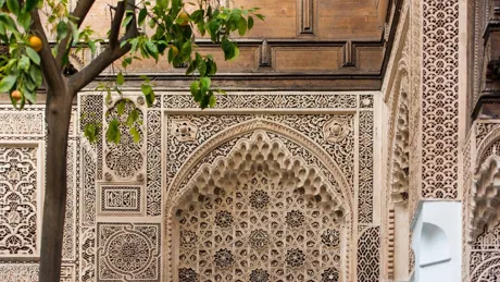 Interior of Bahia Palace in Marrakesh, Morocco
